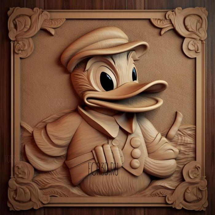 st Donald Duck 2 stl model for CNC